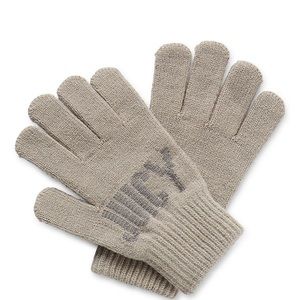 JUICY COUTURE Grey Logo Cold Weather Pom Gloves